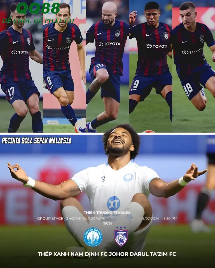 Thép Xanh Nam Định sẽ đối đầu với Johor Darul Ta’zim tại lượt trận cuối bảng ASEAN Club Championship